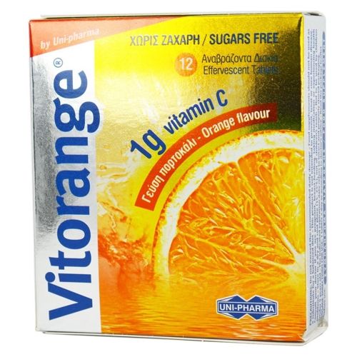 Uni-Pharma Vitorange 1gr Vit.C Orange 12 Eff.tabs
