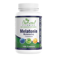 Natural Vitamins Συμπλήρωμα Μελατονίνης 1mg Υπογλώσσια Δισκία 100tabs