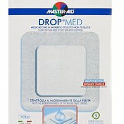 Master Aid Drop Med Αυτοκόλλητα Επιθέματα 14x14cm 5τμχ