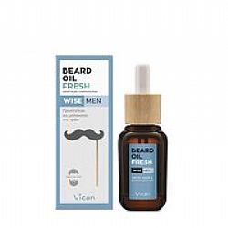 Vican Wise Men Beard Oil Fresh Λάδι Περιποίησης της Γενειάδας του Ανδρα με Αρωμα Σανταλόξυλου & Musk 30ml