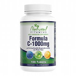 Natural Vitamins Vitamin C 1000mg με Εσπεριδοειδή και Rose Hips 100tabs