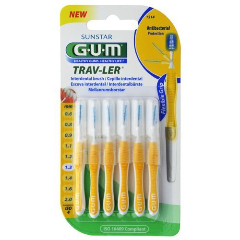 GUM 1514 Trav-ler Tapered 1.3mm x6 GUM 1514 Trav-ler Tapered 1.3mm x6