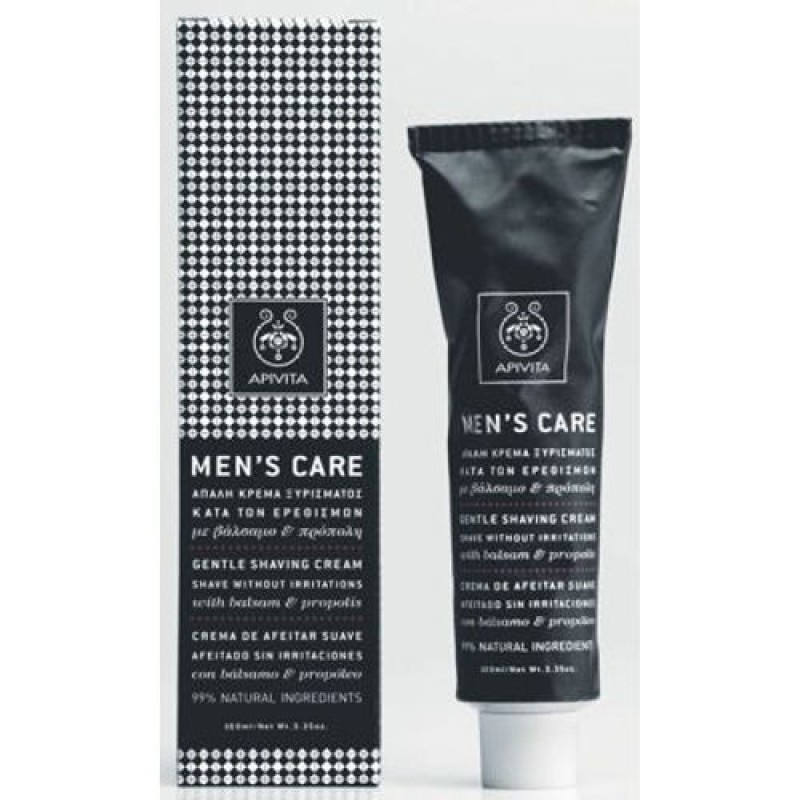 Apivita Mens Care Απαλή Κρέμα Ξυρίσματος Κατά Των Ερεθισμών 100ml