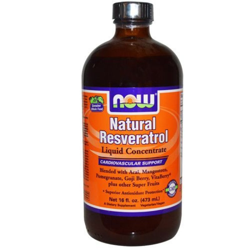 Now Resveratrol Liquid 150mg 16oz/473,1ml