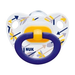 Nuk Ορθοδοντική Μπλε κρίκος/Βέλη πιπίλα Silicone 6-18m