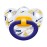 Nuk Ορθοδοντική Μπλε κρίκος/Βέλη πιπίλα Silicone 6-18m