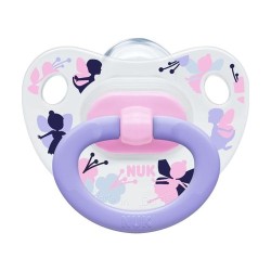 Nuk Ορθοδοντική Μωβ κρίκος/Νεράιδες πιπίλα Silicone 6-18m