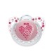 Nuk Trendline Adore Ροζ Καρδιά πιπίλα Silicone 18-36m