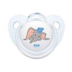 Nuk Dumbo Ελαφαντάκι Λευκό πιπίλα Silicone 6-18m