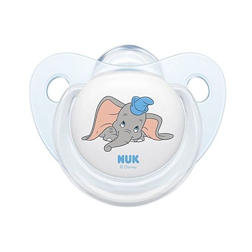 Nuk Dumbo Ελαφαντάκι Λευκό πιπίλα Silicone 6-18m