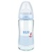 Nuk First Choice + Γυάλινο Μπιμπερό Μπλε Γραμμές & ʼγκυρα 0-6m 240ml