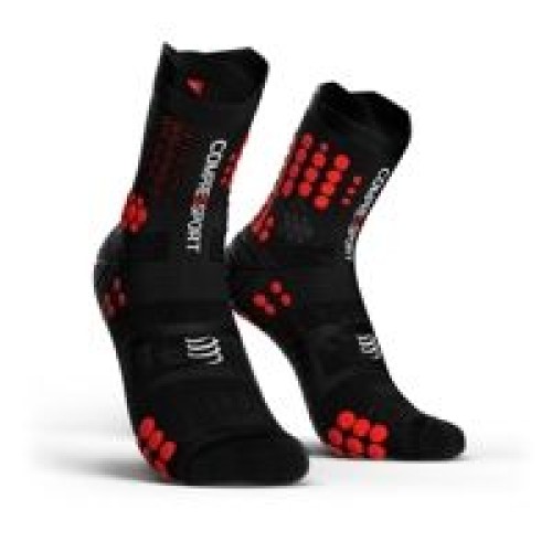 Compressport V3 Trail Smart Pro Racing Socks Μαύρη/Κόκκινη