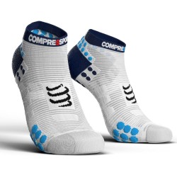 Compressport V3 Lo Smart Run Socks Ασπρη/Μπλε