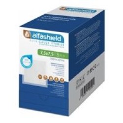 Alfashield Αποστειρωμένο Επίθεμα Γάζας 7,5x7,5cm 8ply 100τμχ