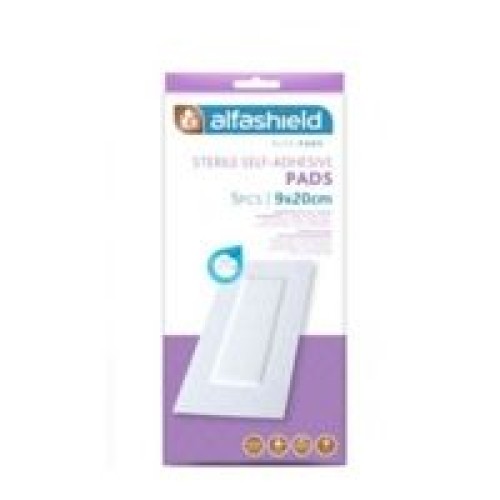 Alfashield Αποστειρωμένα Αυτοκόλλητα Επιθέματα 9*20cm 5τμχ