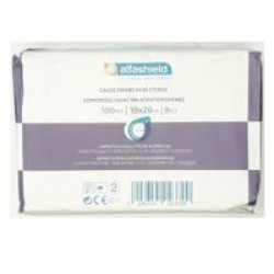 Alfashield Υδρόφιλη Μη Αποστειρωμενη 20x10cm 8ply 100τμχ
