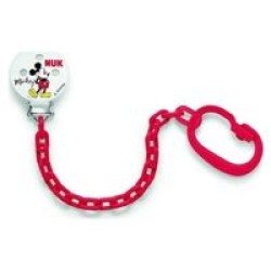 Nuk Αλυσίδα Πιπίλας Oval Disney Mickey Red