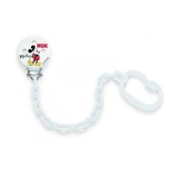 Nuk Αλυσίδα Πιπίλας Oval Disney Mickey Λευκή