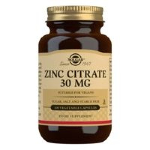 Solgar Zinc Citrate 30mg 100caps