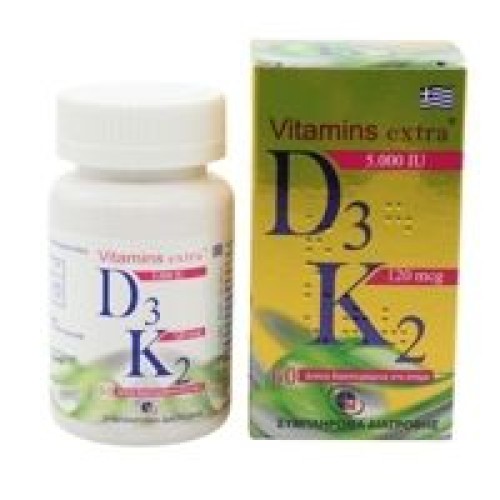 Medichrom Vitamins Extra D3 5000IU & K2 120mcg 60caps