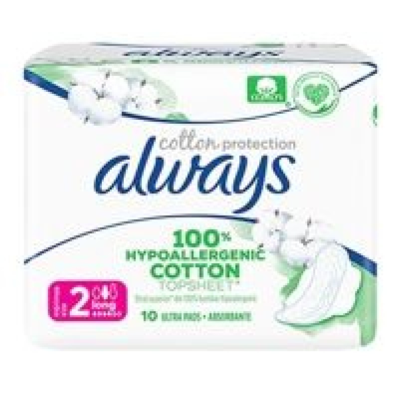 Always Hypoallerenic Cotton Ultra Long με Φτερά 10τμχ