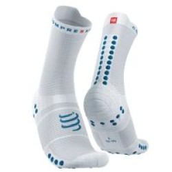 Compressport V4.0 Hi Cut Pro Racing White Fjord Blue