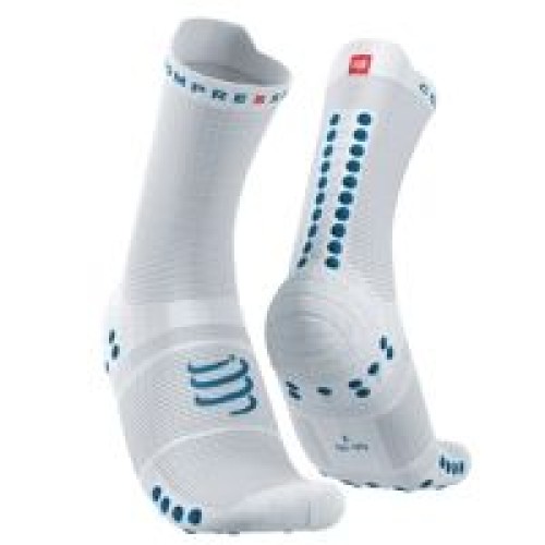 Compressport V4.0 Hi Cut Pro Racing White Fjord Blue
