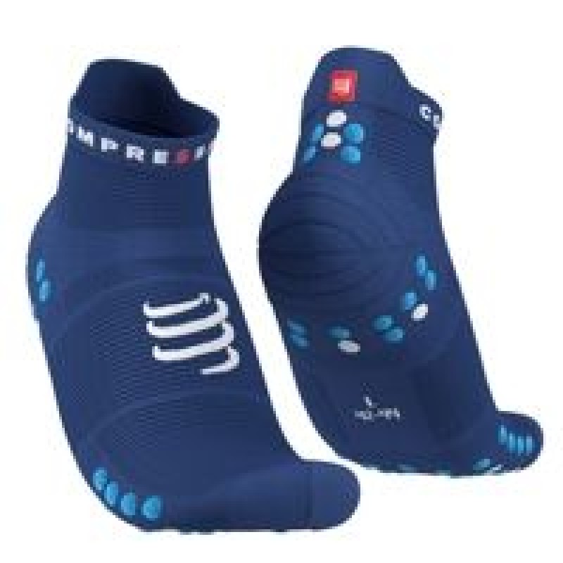 Compressport V4.0 Low Cut Pro Racing Sodalite Fluo Blue