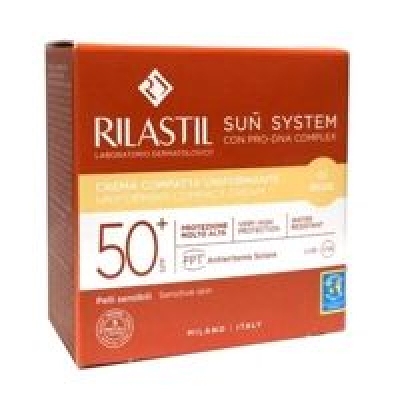 Rilastil Sun System Uniforming Compact Αντηλιακή Πούδρα Προσώπου SPF50 με Χρώμα Beige 10gr