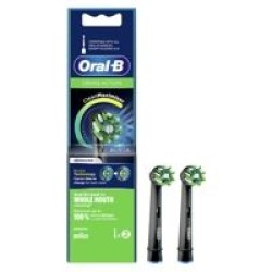 Oral-B Cross Action CleanMaximiser Black Edition Ανταλλακτικές Κεφαλές 2τμχ