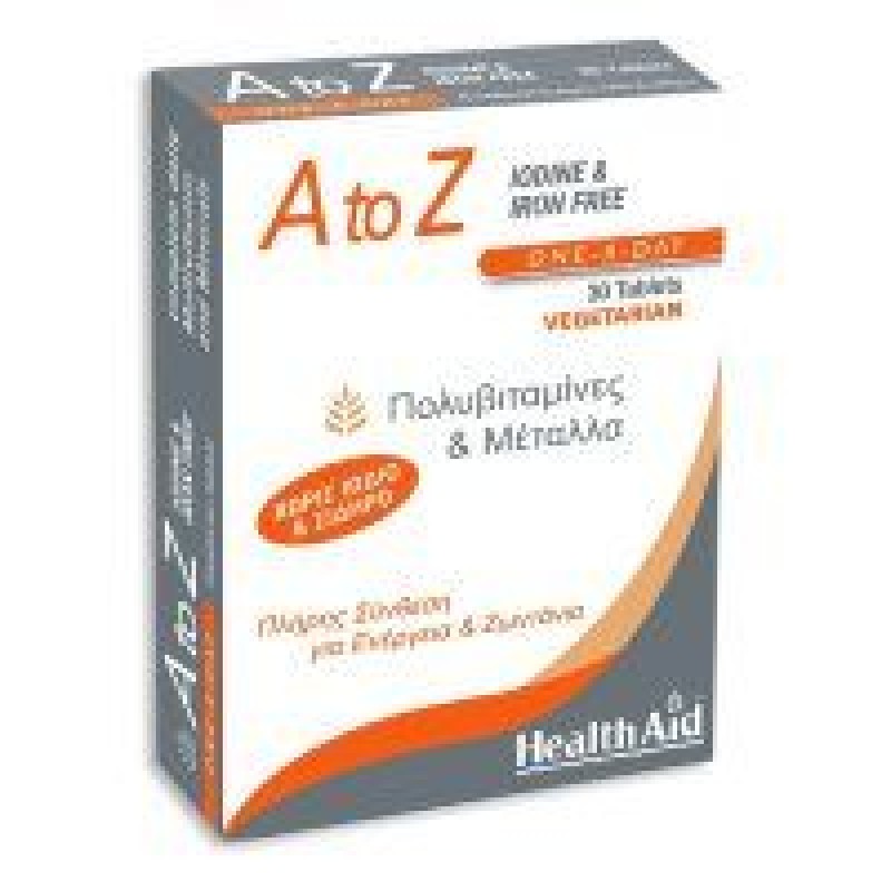 Health Aid A to Z Πολυβιταμίνες & Μέταλλα, 30tabs