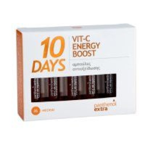 Panthenol Extra 10 Days Vit-C Energy Boost Αμπούλες Αντιοξείδωσης