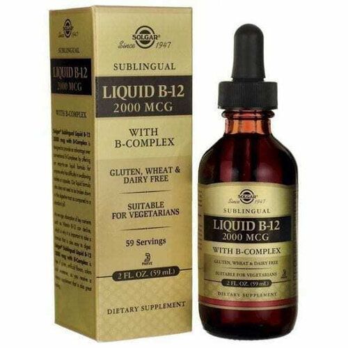 Solgar Liquid B12 with B-Complex 2000mcg 59ml  