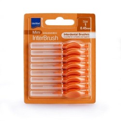 Intermed Ergonomic Mini Μεσοδόντια Βουρτσάκια με Λαβή 0.45mm Πορτοκαλί 8τμχ