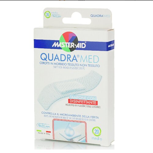 Master Aid Αυτοκόλλητα Επιθέματα Quadra Med 78x20mm 20τμχ
