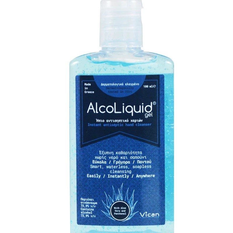 Vican AlcoLiquid Gel Αντισηπτικό Τζελ Χεριών 100ml Vican AlcoLiquid Gel Αντισηπτικό Τζελ Χεριών 100ml
