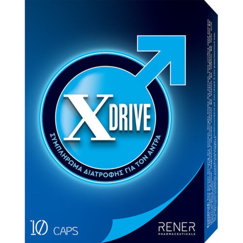 Rener Pharmaceuticals  XDrive - Συμπλήρωμα Διατροφής για Σεξουαλική Τόνωση, 10caps Rener Pharmaceuticals  XDrive - Συμπλήρωμα Διατροφής για Σεξουαλική Τόνωση, 10caps