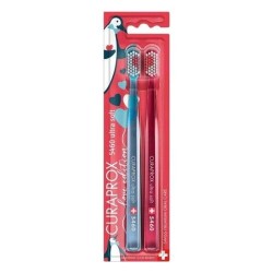 Curaprox CS 5460 Ultra Soft Duo Love Edition 2024  2τμχ Κόκκινο-Μπλε