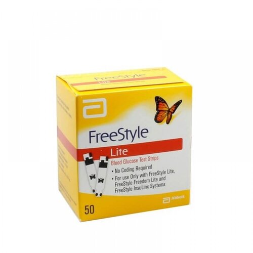 Abbott Freestyle Lite Strips Ταινίες Μέτρησης Σακχάρου 50 τεμ