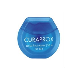 Curaprox DF834 Dental Floss Waxed Κηρωμένο Οδοντικό Νήμα 50m.