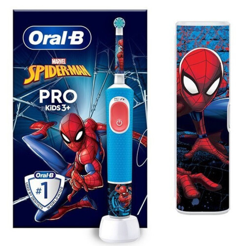 Oral-B Vitality Pro Ηλεκτρική Οδοντόβουρτσα Spider-Man Με Θήκη Ταξιδίου, Για Παιδιά 3+ Ετών 1τμχ. Oral-B Vitality Pro Ηλεκτρική Οδοντόβουρτσα Spider-Man Με Θήκη Ταξιδίου, Για Παιδιά 3+ Ετών 1τμχ.
