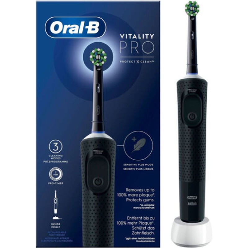 Oral-B Vitality Pro Protect X Clean Black Ηλεκτρική Οδοντόβουρτσα 1τμχ Oral-B Vitality Pro Protect X Clean Black Ηλεκτρική Οδοντόβουρτσα 1τμχ