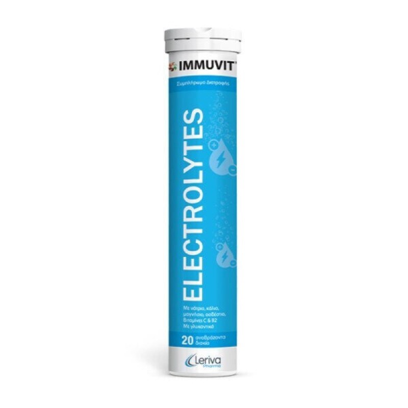 Leriva Immuvit Electrolytes Λεμόνι 20 αναβράζοντα δισκία