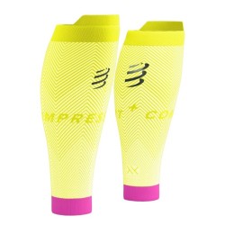 Compressport R2 Oxygen , Συμπιεστικό Γάμπας , Safe Yellow - Neon Pink