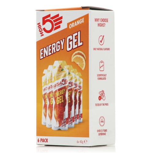 High5 Energy Gel με Γεύση Πορτοκάλι 6x40gr