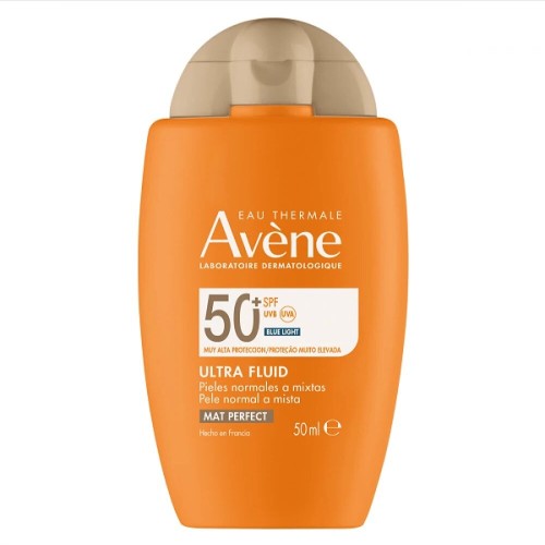Avene Ultra Fluid Perfector SPF50+ 50ml - Αντηλιακή Κρέμα Προσώπου Mε Χρώμα Χωρίς Άρωμα