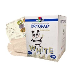 Master Aid Ortopad Bamboo White Regular Παιδικά Οφθαλμικά Αυτοκόλλητα 85mm x 59mm 50Τμχ