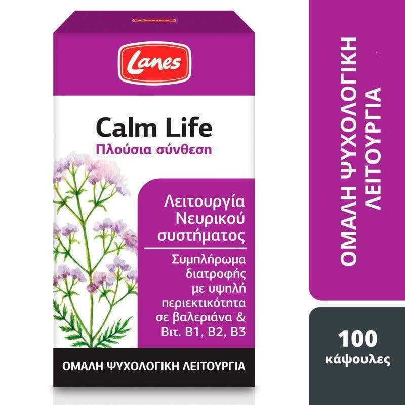 Lanes Calm Life Συμπλήρωμα Διατροφής για τη Φυσιολογική Λειτουργία του Νευρικού Συστήματος 100Caps