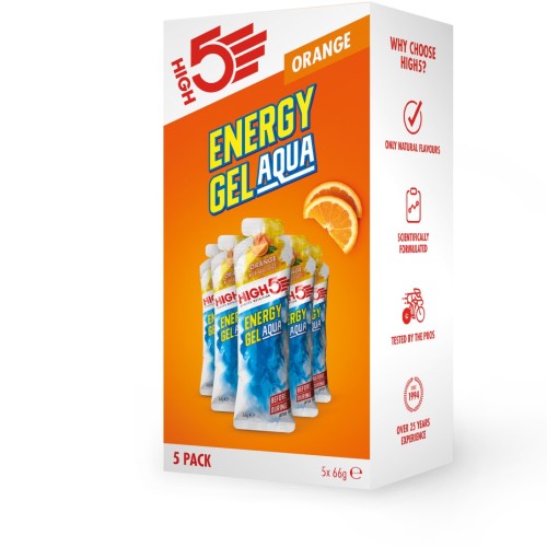 High5 Energy Gel Aqua Orange Pack 5x66g