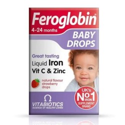 Vitabiotics Feroglobin Baby Drops 4-24m, Βρεφικό Συμπλήρωμα Διατροφής Με Σίδηρο 30ml